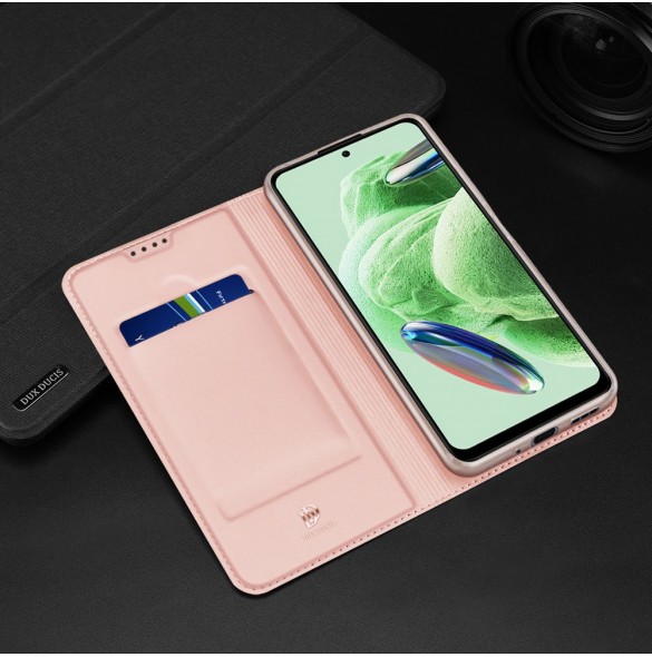 Dux Ducis Skin Pro-fodral till Xiaomi Redmi Note 12 Pro+ flip-fodral plånboksställ svart