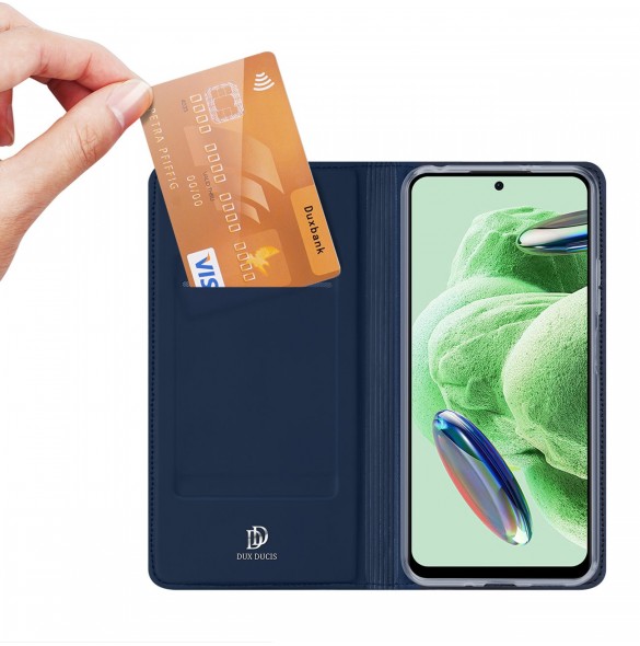 Dux Ducis Skin Pro-fodral för Xiaomi Redmi Note 12 Pro+ flip-fodral plånboksställ blå