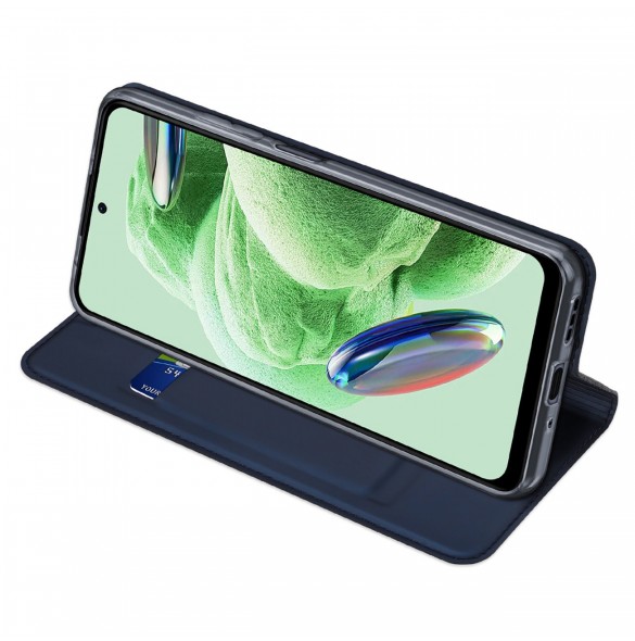 Dux Ducis Skin Pro-fodral för Xiaomi Redmi Note 12 Pro+ flip-fodral plånboksställ blå
