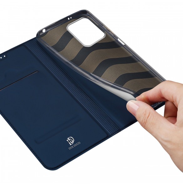 Dux Ducis Skin Pro-fodral för Xiaomi Redmi Note 12 Pro+ flip-fodral plånboksställ blå