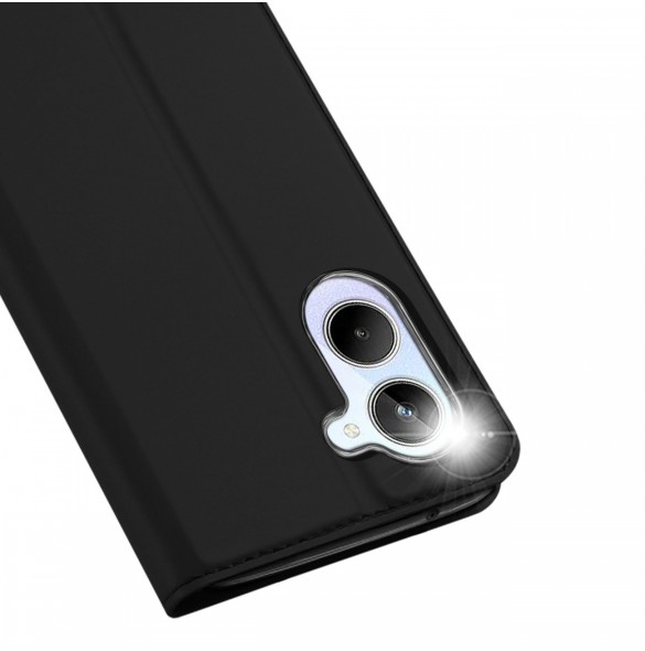 Dux Ducis Skin Pro Fodral Realme 10 Flip Card Plånboksställ Svart