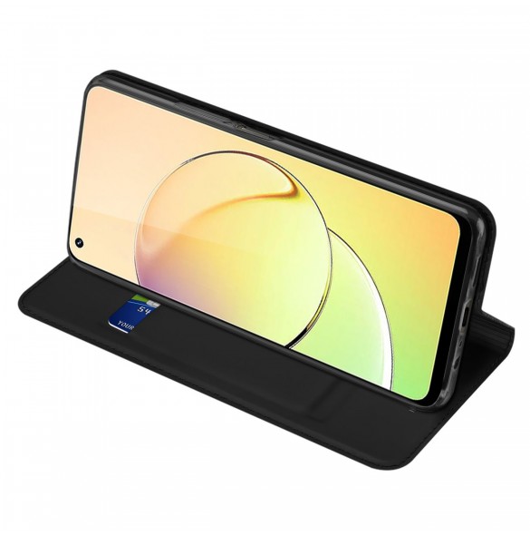 Dux Ducis Skin Pro Fodral Realme 10 Flip Card Plånboksställ Svart