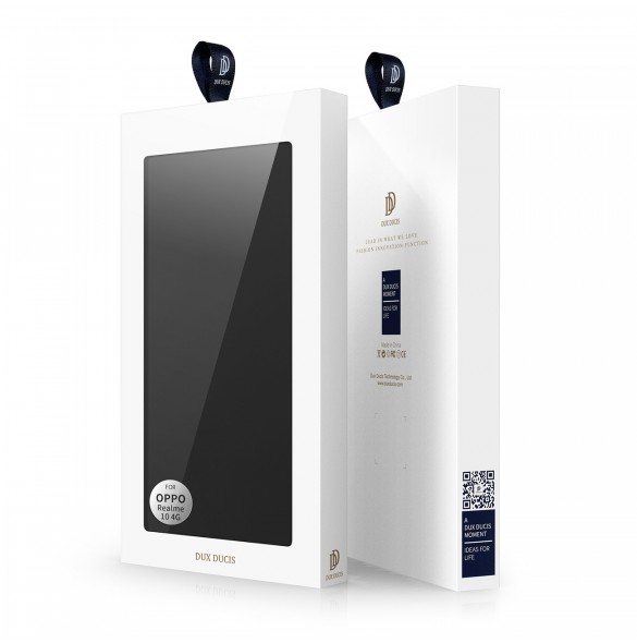 Dux Ducis Skin Pro Fodral Realme 10 Flip Card Plånboksställ Svart