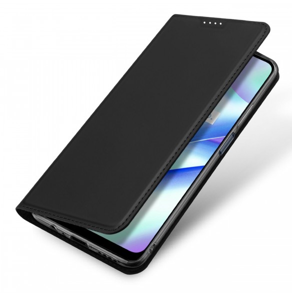 Dux Ducis Skin Pro Fodral Realme C33 Flip Card Plånboksställ Svart