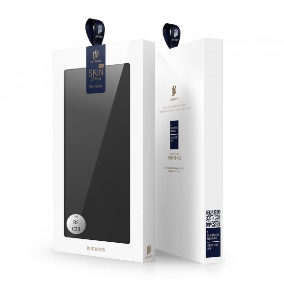 Dux Ducis Skin Pro Fodral Realme C33 Flip Card Plånboksställ Svart