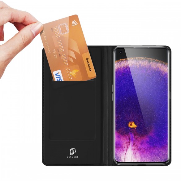 Dux Ducis Skin Pro fodral med en flip Oppo Find X5 svart