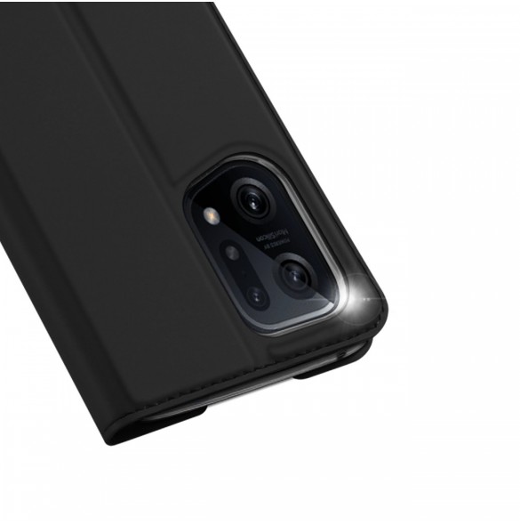 Dux Ducis Skin Pro fodral med en flip Oppo Find X5 svart