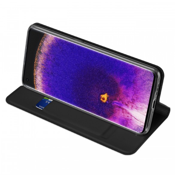 Dux Ducis Skin Pro fodral med en flip Oppo Find X5 svart