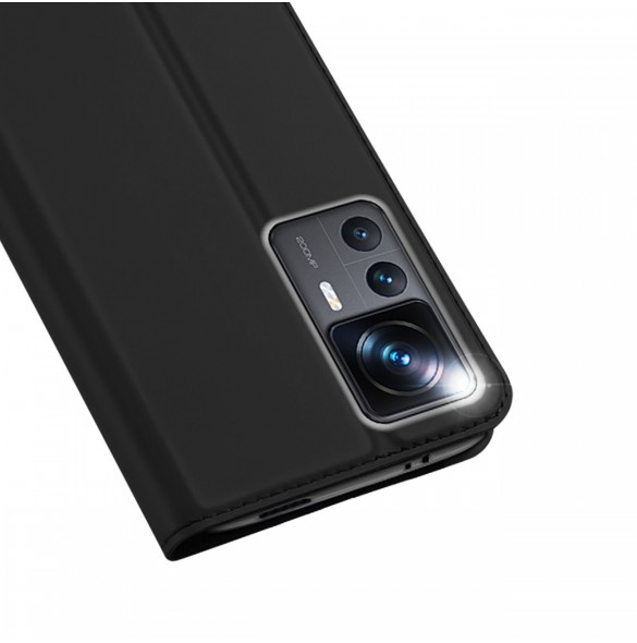 Dux Ducis Skin Pro-fodral Xiaomi 12T Pro / 12T plånbokshölsterfodral med flip black