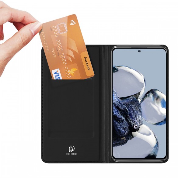 Dux Ducis Skin Pro-fodral Xiaomi 12T Pro / 12T plånbokshölsterfodral med flip black