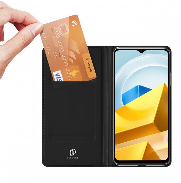 Dux Ducis Skin Pro fodral Xiaomi Poco M5 plånbokshölsterfodral med flip black