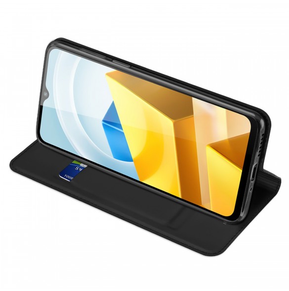 Dux Ducis Skin Pro fodral Xiaomi Poco M5 plånbokshölsterfodral med flip black