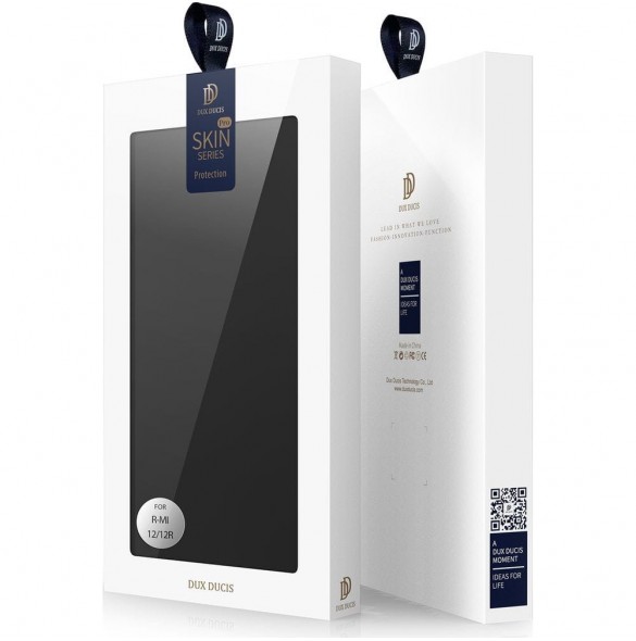 Dux Ducis Skin Pro eko-läderfodral till Xiaomi Poco M6 Pro/Redmi 12/Redmi 12R - svart