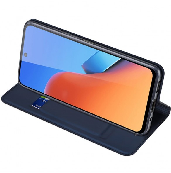 Dux Ducis Skin Pro eko-läderfodral till Xiaomi Poco M6 Pro/Redmi 12/Redmi 12R - blå