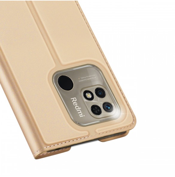 Dux Ducis Skin Pro Flip Fodral Xiaomi Redmi 10C guld