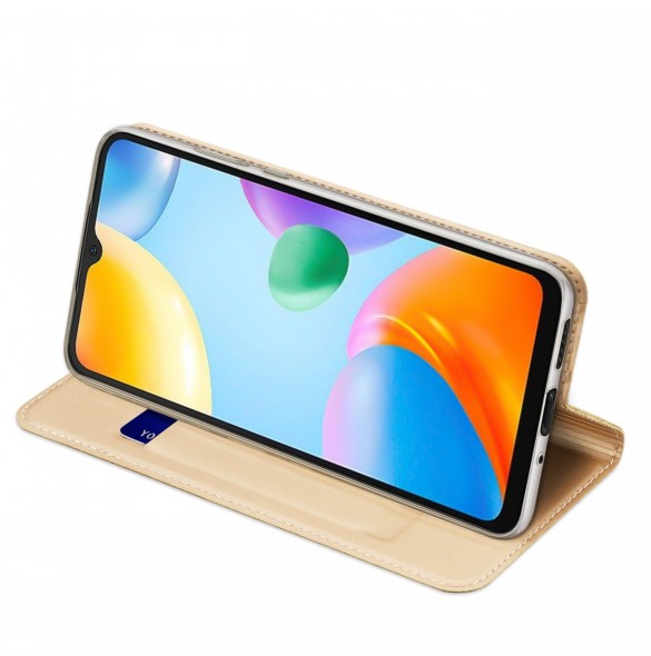 Dux Ducis Skin Pro Flip Fodral Xiaomi Redmi 10C guld