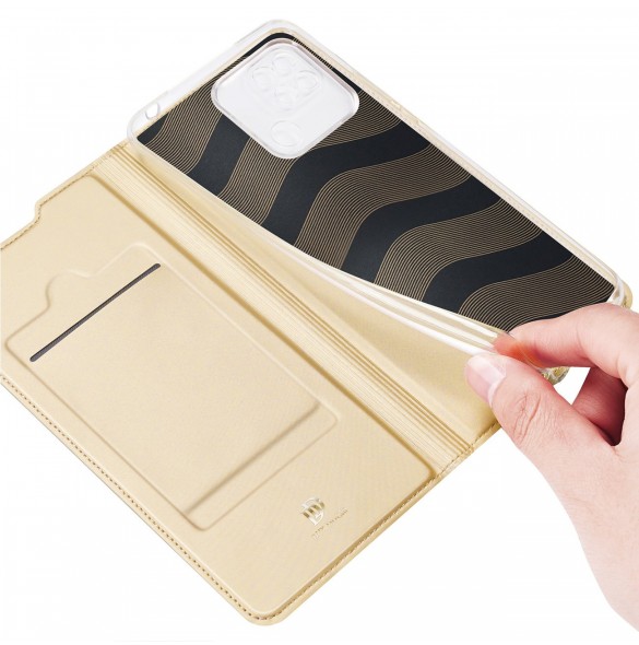 Dux Ducis Skin Pro Flip Fodral Xiaomi Redmi 10C guld