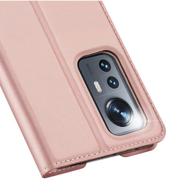 Dux Ducis Skin Pro flipfodral, plånbok och stativ för Xiaomi Poco M6 Pro / Redmi 12/12R - rosa