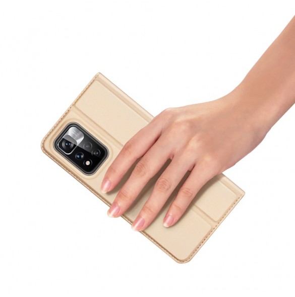 Dux Ducis Skin Pro hölsterfodral Cover Flip Poco M4 Pro 5G guld