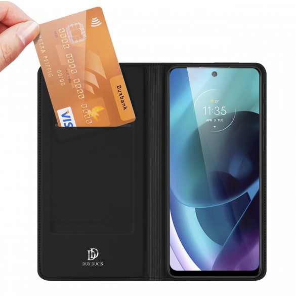 Dux Ducis Skin Pro hölsterfodral med flik Motorola Moto G71 5G svart