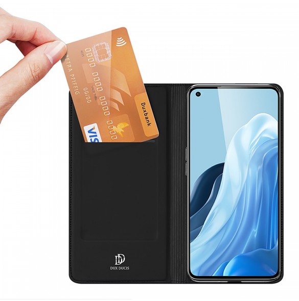 Dux Ducis Skin Pro hölsterfodral med flik Oppo Reno7 Pro 5G svart