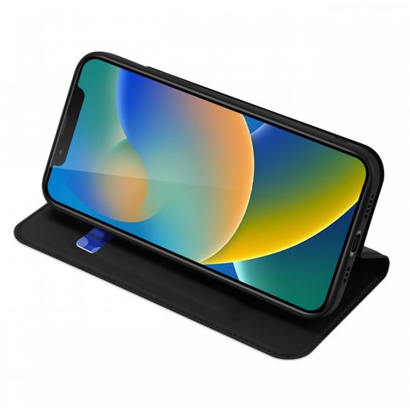 Dux Ducis Skin Pro hölsterfodral med flip iPhone 13/14 svart