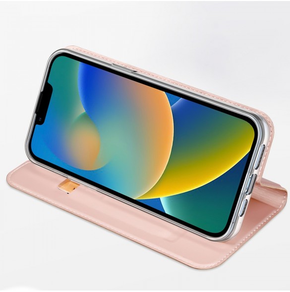 Dux Ducis Skin Pro hölsterfodral med flip iPhone 13/14 svart