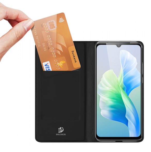 Dux Ducis Skin Pro Hölster Cover Flap Vivo V23e svart