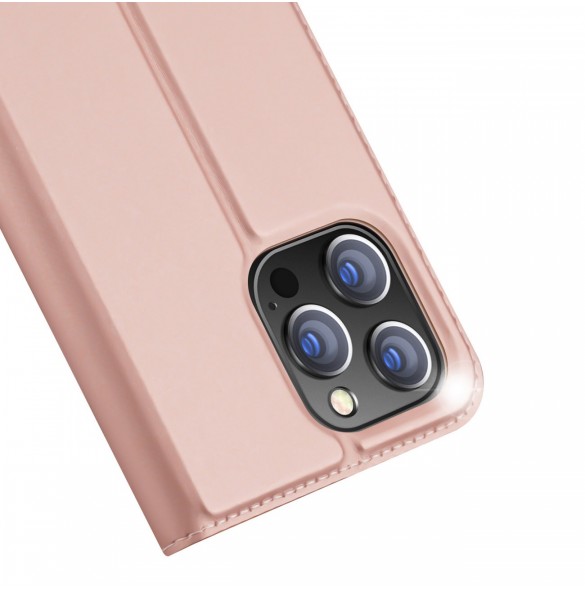 Dux Ducis Skin Pro hölster skal flip skal för iPhone 14 Pro Max rosa