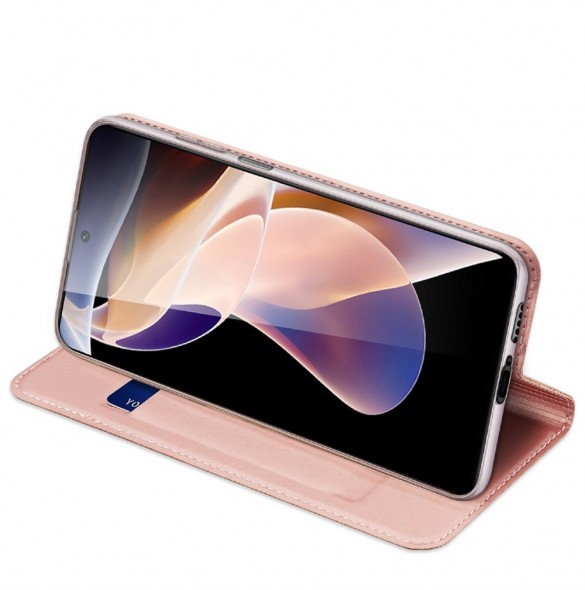 Dux Ducis Skin Pro Hölster Cover Flip Cover för Poco M4 Pro 5G rosa