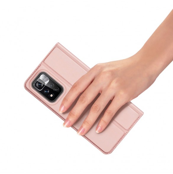 Dux Ducis Skin Pro Hölster Cover Flip Cover för Poco M4 Pro 5G rosa
