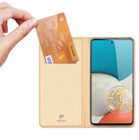 Dux Ducis Skin Pro Hölster Cover Flip Cover för Samsung Galaxy A53 5G guld