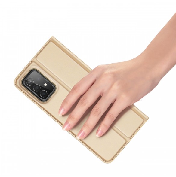 Dux Ducis Skin Pro Hölster Cover Flip Cover för Samsung Galaxy A73 guld