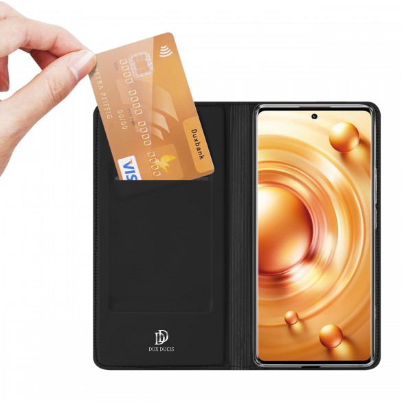 Dux Ducis Skin Pro hölsterskydd flip-skydd för Vivo X80 Pro svart