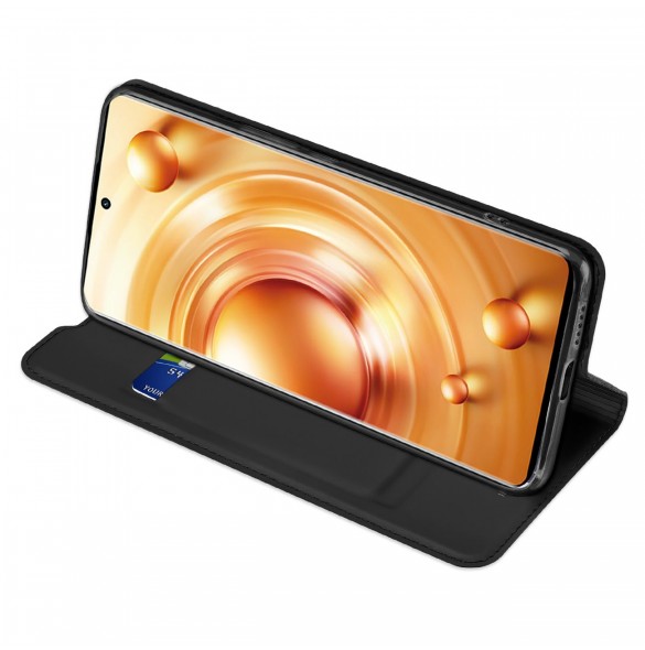 Dux Ducis Skin Pro hölsterskydd flip-skydd för Vivo X80 Pro svart