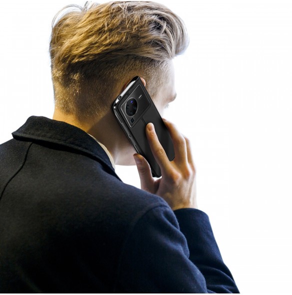 Dux Ducis Skin Pro hölsterskydd flip-skydd för Vivo X80 Pro svart