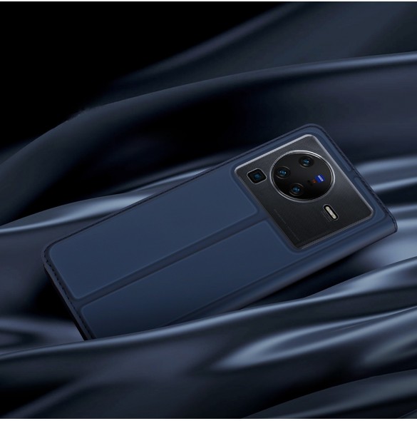 Dux Ducis Skin Pro hölsterskydd flip-skydd för Vivo X80 Pro svart