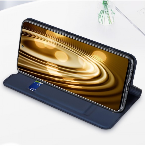 Dux Ducis Skin Pro hölsterskydd flip-skydd för Vivo X80 Pro svart