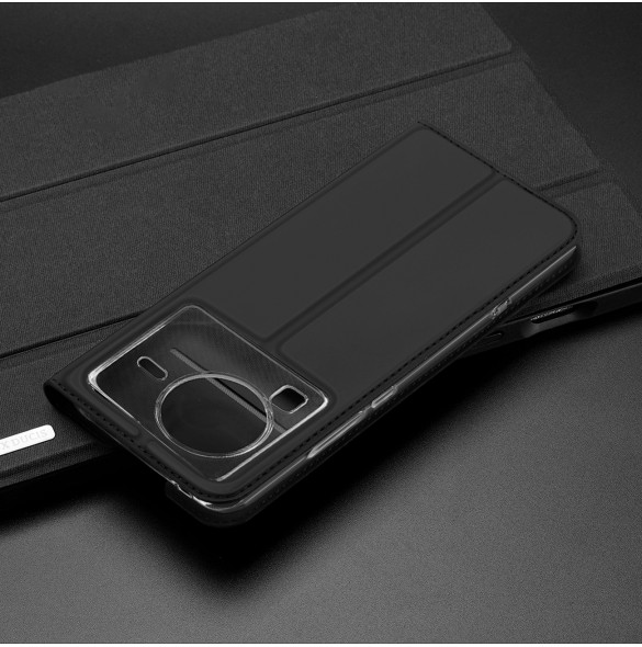 Dux Ducis Skin Pro hölsterskydd flip-skydd för Vivo X80 Pro svart
