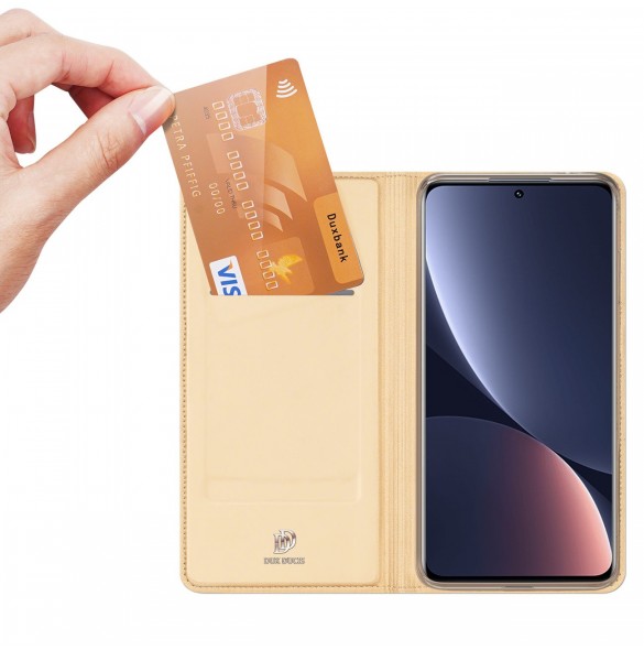 Dux Ducis Skin Pro Hölster Cover Flip Cover för Xiaomi 12 Pro guld
