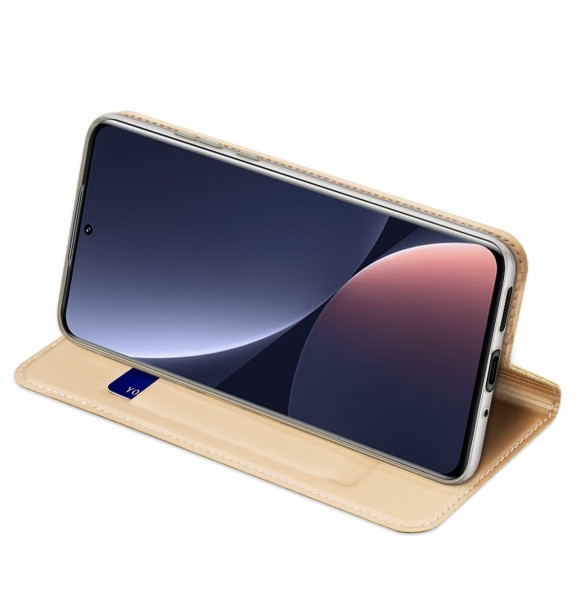 Dux Ducis Skin Pro Hölster Cover Flip Cover för Xiaomi 12 Pro guld