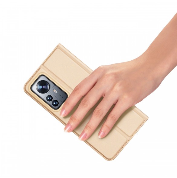 Dux Ducis Skin Pro Hölster Cover Flip Cover för Xiaomi 12 Pro guld