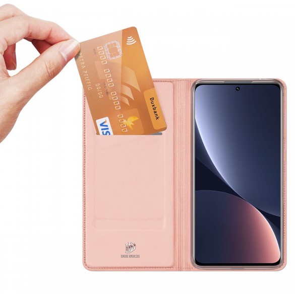 Dux Ducis Skin Pro Hölster Cover Flip Cover för Xiaomi 12 Pro rosa