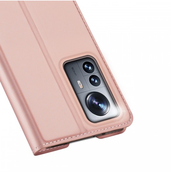 Dux Ducis Skin Pro Hölster Cover Flip Cover för Xiaomi 12 Pro rosa