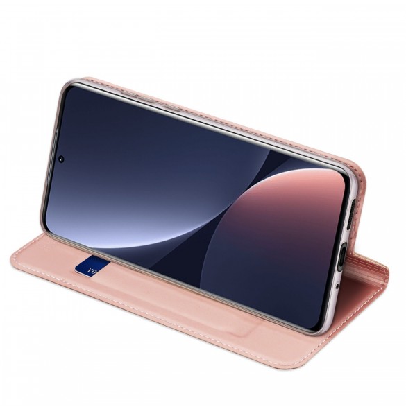 Dux Ducis Skin Pro Hölster Cover Flip Cover för Xiaomi 12 Pro rosa