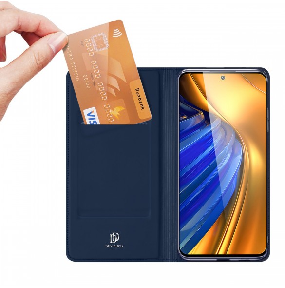 Dux Ducis Skin Pro Hölster Cover Flip Cover för Xiaomi Poco F4 5G blå