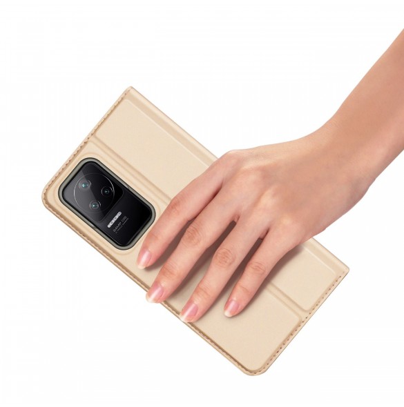 Dux Ducis Skin Pro Hölster Cover Flip Cover för Xiaomi Poco F4 5G guld