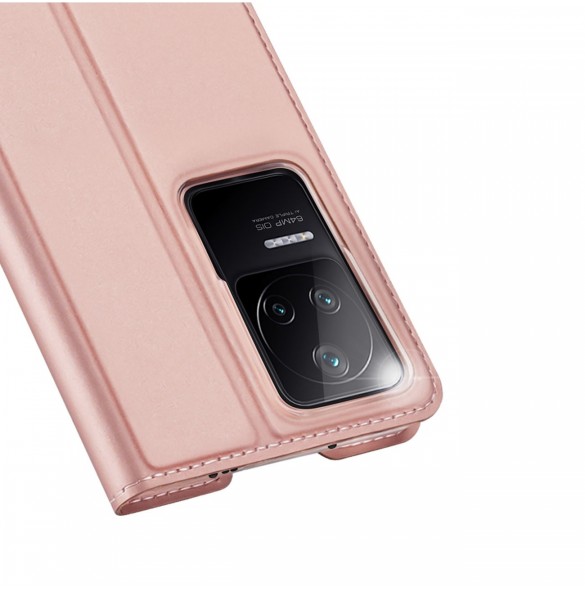 Dux Ducis Skin Pro Hölster Cover Flip Cover för Xiaomi Poco F4 5G rosa