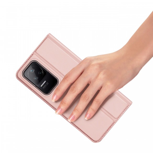 Dux Ducis Skin Pro Hölster Cover Flip Cover för Xiaomi Poco F4 5G rosa