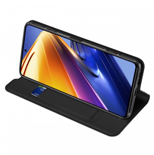Dux Ducis Skin Pro Hölster Cover Flip Cover för Xiaomi Poco F4 GT svart